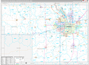 Des Moines-West Des Moines Metro Area Wall Map Premium Style